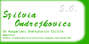 szilvia ondrejkovics business card